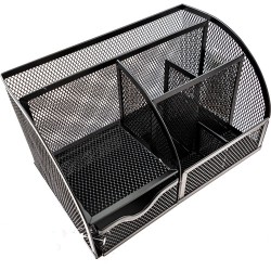 Organizador Escritorio Hon 4 Divisiones 22X14X12.7Cm Negro