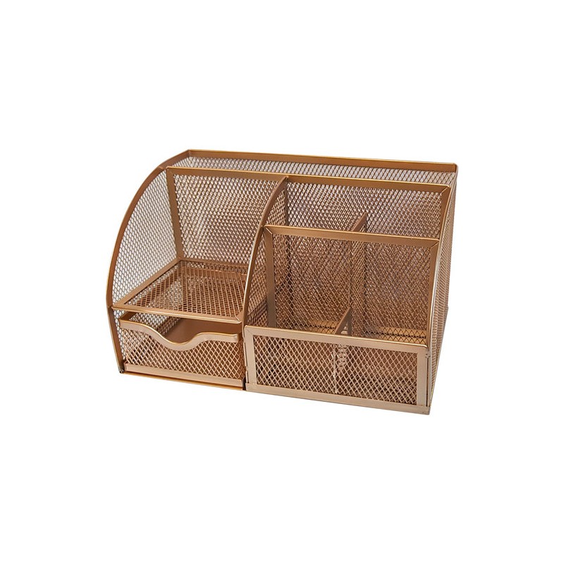 Organizador Escritorio Hon 348R 6 Div 22X14X13 Rosa