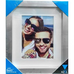 Marco Triangulo Azul ventana 20.3X25.4 cm plata