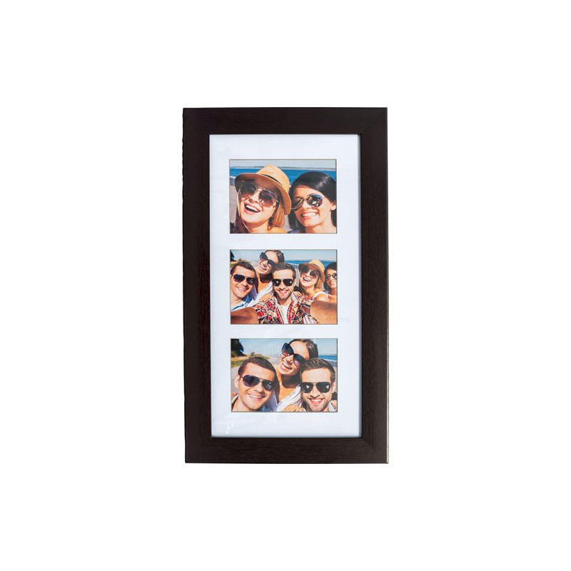 Marco Abc-26 3 ventanas 25.4x50.8cm chocolate