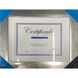 Marco Abc-25 1 ventana 27.5x35.5cm plata