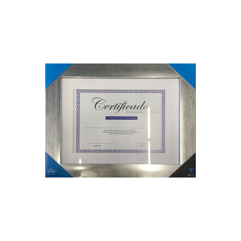 Marco Abc-25 1 ventana 27.5x35.5cm plata