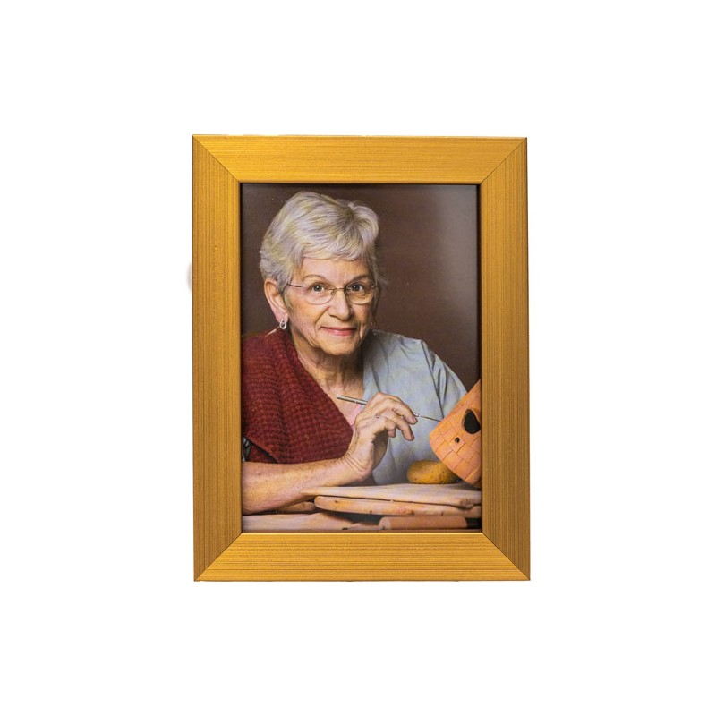 PORTARETRATO ALU-07 ALUM ORO RAYADO 12X18CM