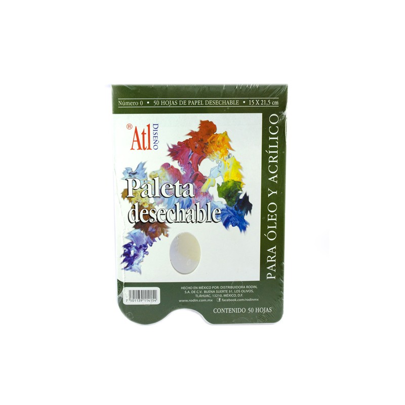 Paleta Para Pintor Rodin 512-0 Tipo Block Desechable