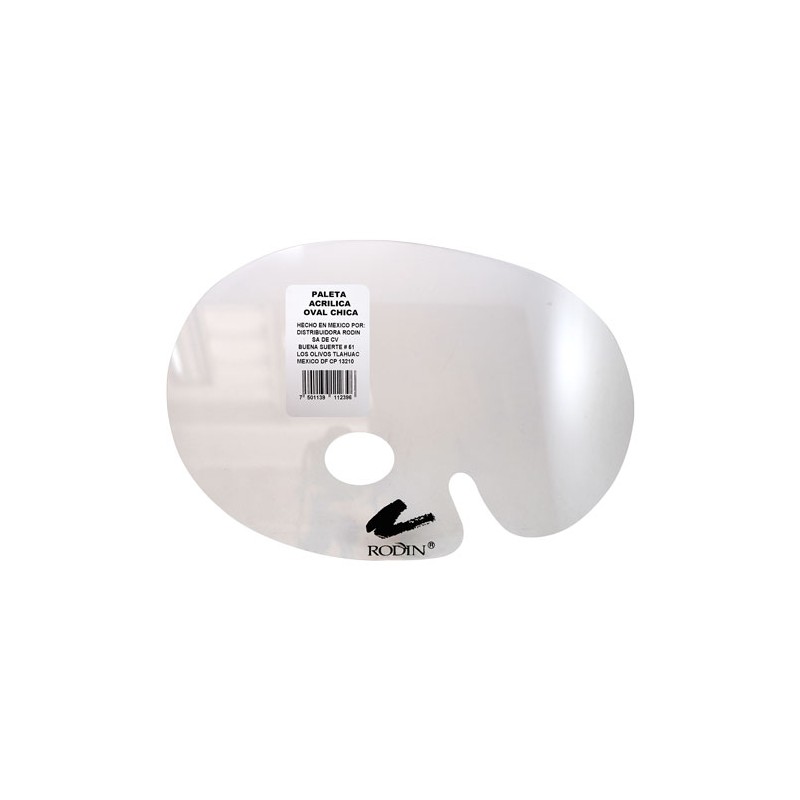 Paleta Para Pintor Rodin Ovalada Acrílica 23X35 Cm