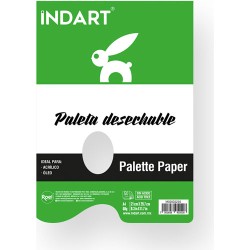 Paleta desechable Indart 21x29.7cm 50 hojas A4 60g