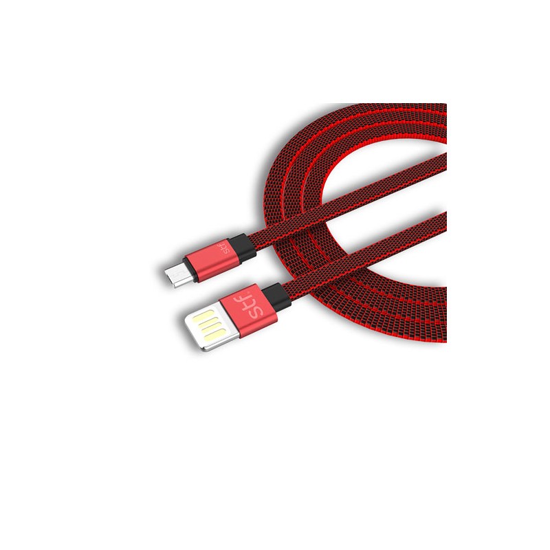 CABLE STUFFACTORY USB- MICRO USB 1M ROJO-NEGRO