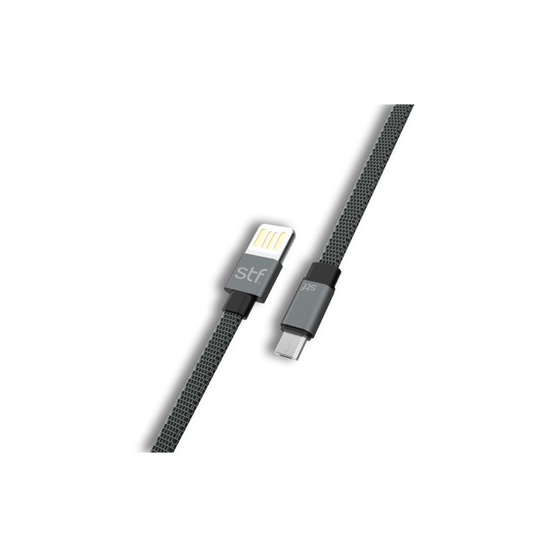 CABLE STUFFACTORY USB- MICRO USB 1M GRIS-NEGRO
