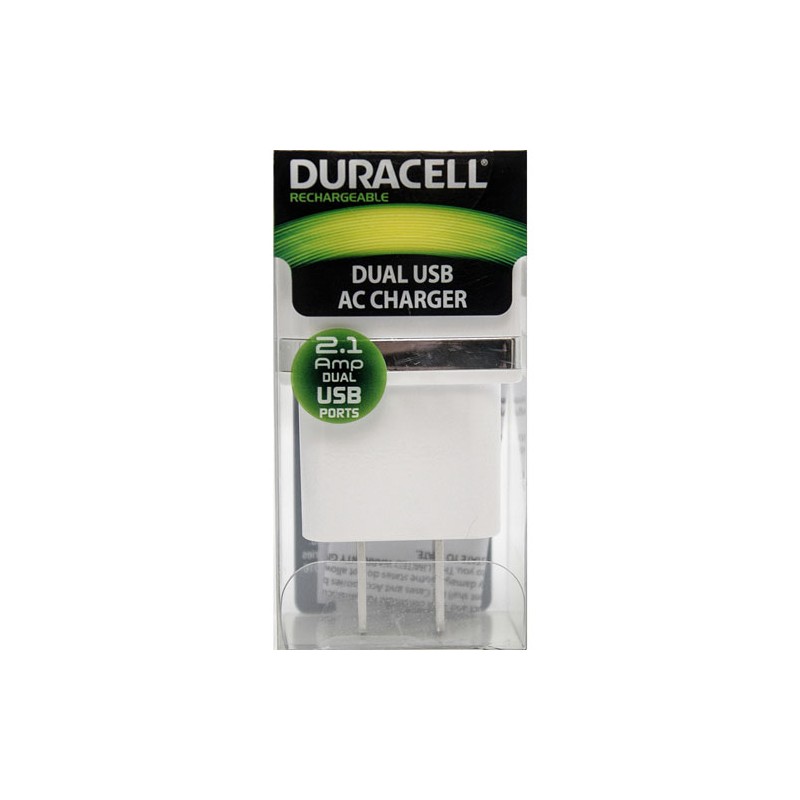 CARGADOR PARA DISPOSITIVOS MOVILES DURACELL USB 2.1A