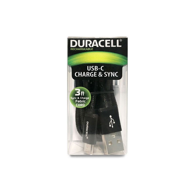 CABLE DURACELL USB-C A USB 0.9M