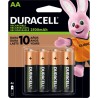 Pilas Duracell recargables AA blister con 4 piezas