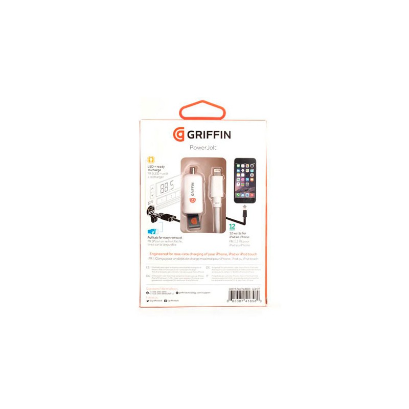 Cargador para auto con Lighting Griffin