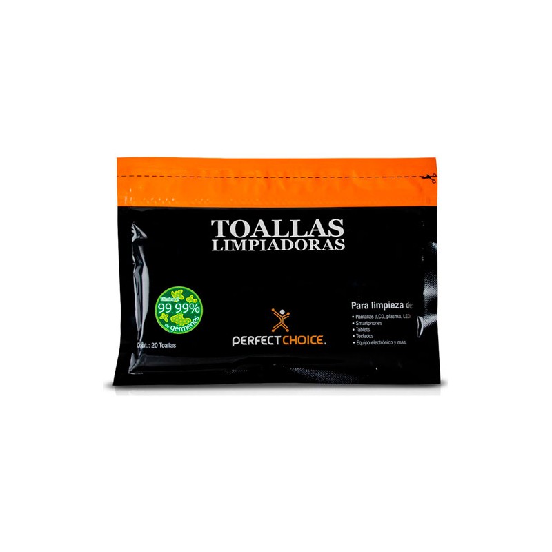 LIMPIADOR PERFECT CHOICE TOALLAS LIMPIADORAS PARA PANTALLAS