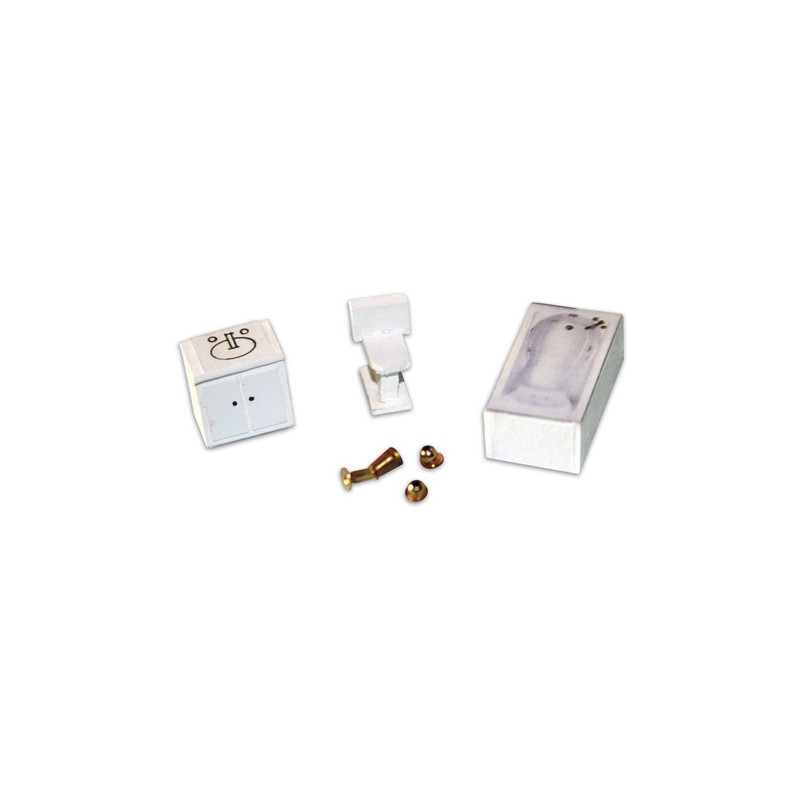 Juego de baño para maqueta escala 1:50