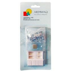 Comedor De Cristal Rectángular Escala 1:50 Para Maqueta