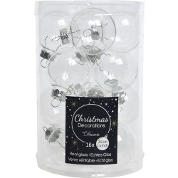 Esfera navidad KMK 10327 3.5cm transparente con 16 piezas