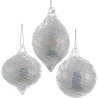 Esfera de navidad Ksa blanca perla 9 cm