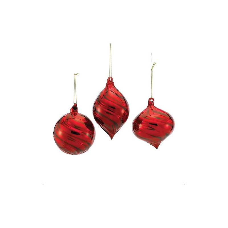 Esfera de navidad Ksa roja oscura 9 cm