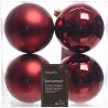 Esfera navidad KMK 22168 10cm rojo oxido con 4 piezas