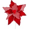 Adorno navideño Ksa C7727 nochebuena blanca/roja 50 cm
