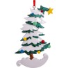 Adorno navideño Ksa árbol torcido 11 cm