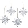 Adorno navideño Ksa copo nieve acrilico 9 cm