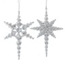 Adorno navideño Ksa estrella plateada 15 cm
