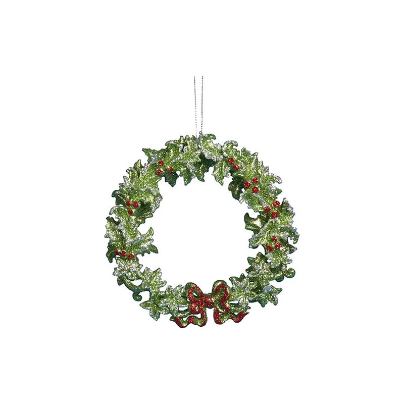 Adorno navideño Ksa corona 13 cm