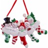 Adorno navideño Ksa familia calcetin 12 cm