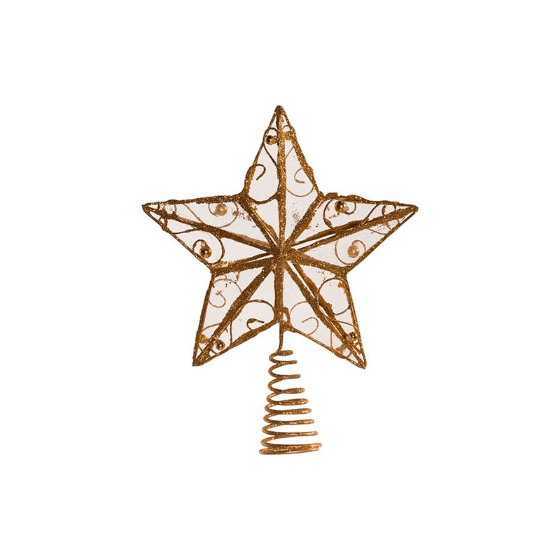 Adorno navideño Ksa estrella copa árbol 16 cm
