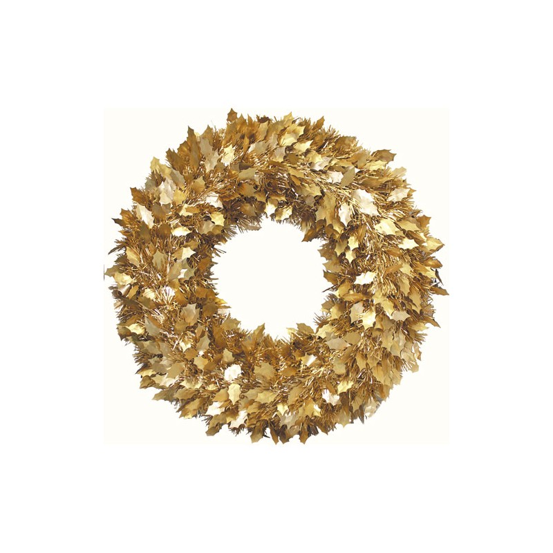 Corona De Navidad Oro Mate 50 cm
