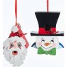 Adorno navideño Ksa pajarera caras 8 cm