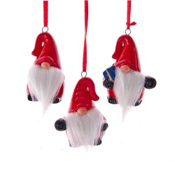 Adorno navideño Ksa duende gorro rojo 7 cm