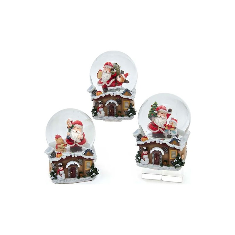 Adorno navideño Ksa globo santa techo 6.5 cm