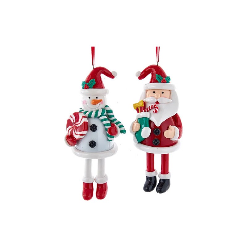 Adorno navideño Ksa muñeco pierna larga 14 cm