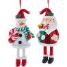 Adorno navideño Ksa muñeco pierna larga 14 cm