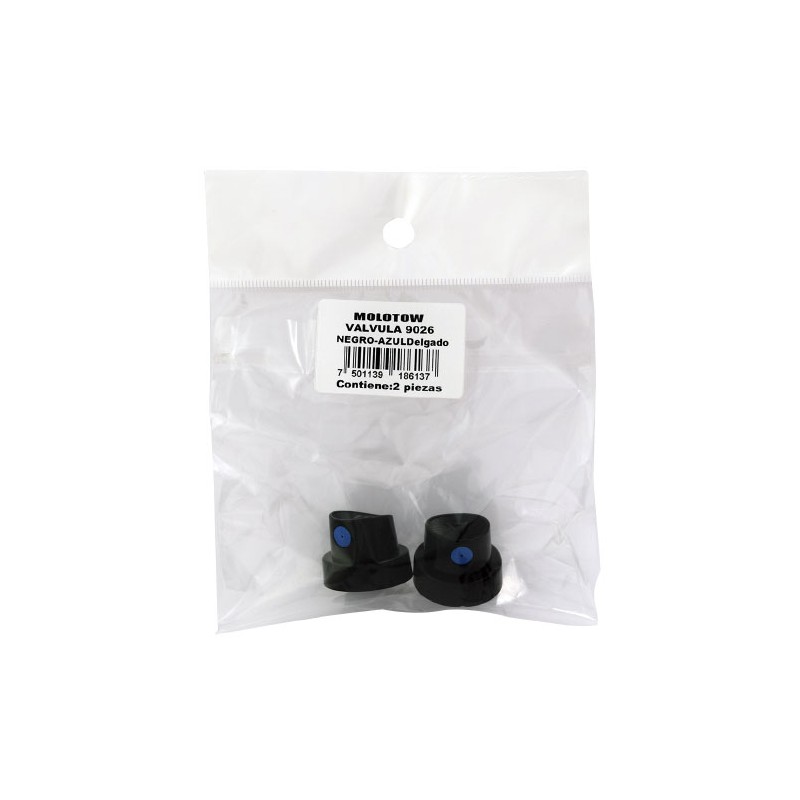 Válvula Molotow 9026 Negro-Azul Delgado Bolsa Con 2Piezas