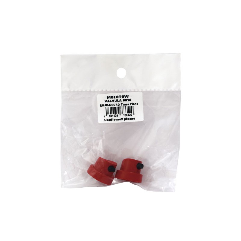 Válvula Molotow 9015 Rojo-Negro Trazo Plano Bolsa Con 2Piezas