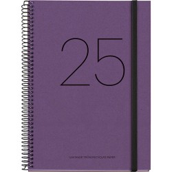 Agenda Juvenil Mqr Plus 21x16cm Dia Por Pagina Purpura 2025