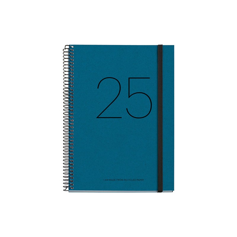 Agenda Juvenil Mqr Plus 21x16cm Dia Por Pagina Azul 2025