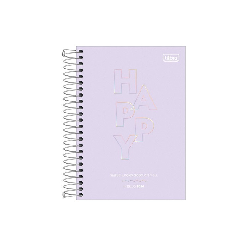 Agenda Tilibra Happy con Espiral 20x16cm Día Por Página 2022