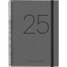 Agenda Juvenil Mqr Plus 21x16cm Dia Por Pagina Negro 2025