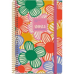 Agenda Juvenil Mqr Activa 18x14cm Dia Por Pagina Flowery 2025