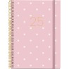 Agenda Juvenil Mqr Plus 21x18cm Dia Por Pagina Polka Dots 2025