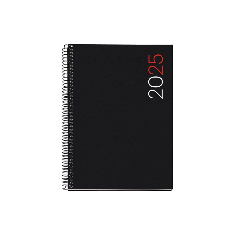 Agenda Juvenil Mqr Plus 21x16cm Dia Por Pagina City Negro 2025