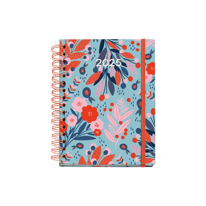 Agenda Juvenil Mqr Plus 22x19cm Dia Por Pagina Bright Red 2025
