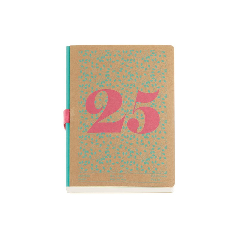 Agenda Juvenil Mqr Plus 22x16cm Dia Por Pagina Kraft Hojas 2025