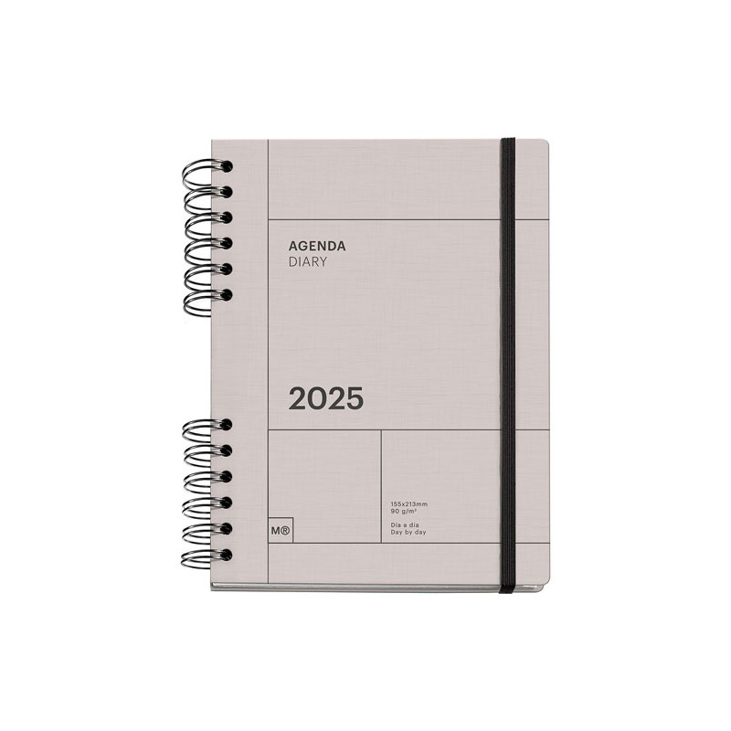 Agenda Juvenil Mqr Plus 22x16cm Dia Por Pagina Gris 2025