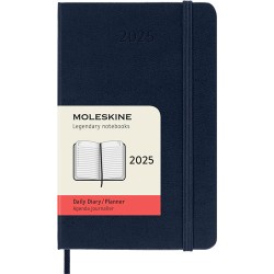 Agenda Juvenil Moleskine Pasta Dura 9X14Cm Azul Zafiro Día Por Pagina