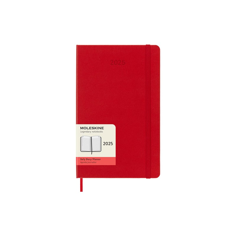 Agenda Juvenil Moleskine Pasta Dura 13X21Cm Rojo Día Por Pagina